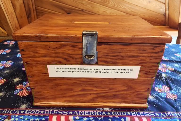 1980"s Ballot Box used for Sec. 63-17 & 64-17