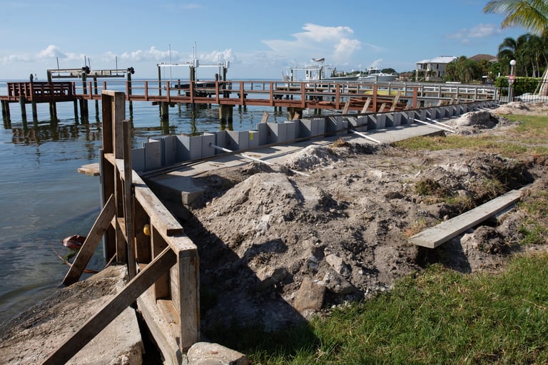 Seawall repair Florida keys