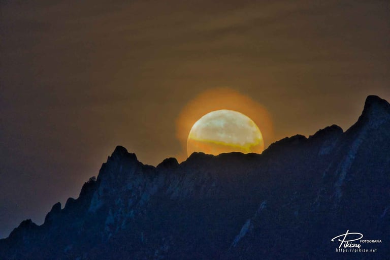Luna llena en sierra Cantabria