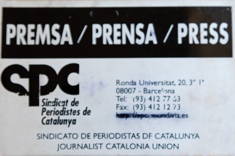 Carnet Sindicato Periodistas Cataluña