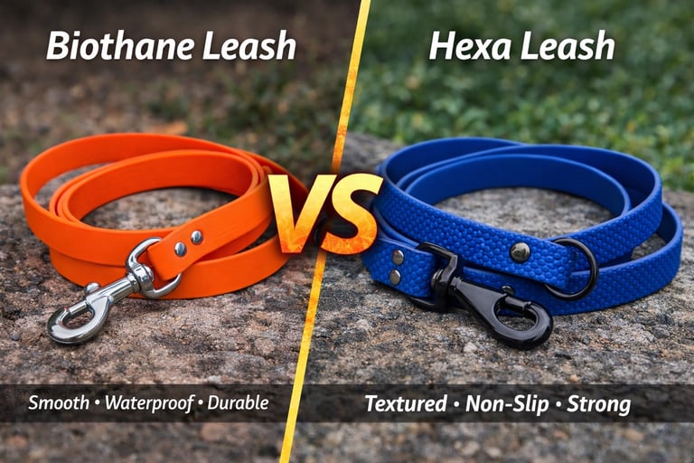 Biothane Leash VS Hexa Leash - Luido pet gear
