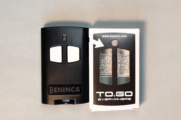 Beninca TO.GO-A vartų pultelis – šiuo metu pakeistas naujesniu TO.GO 2VA modeliu.