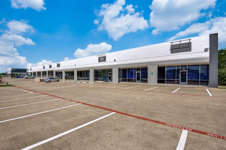 parking lot of a retail center