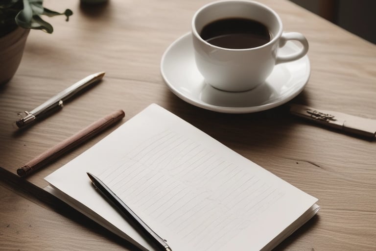 a pen on a table ready to take notes