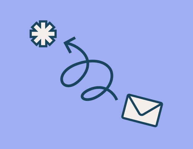 Image of mail leading to a north star