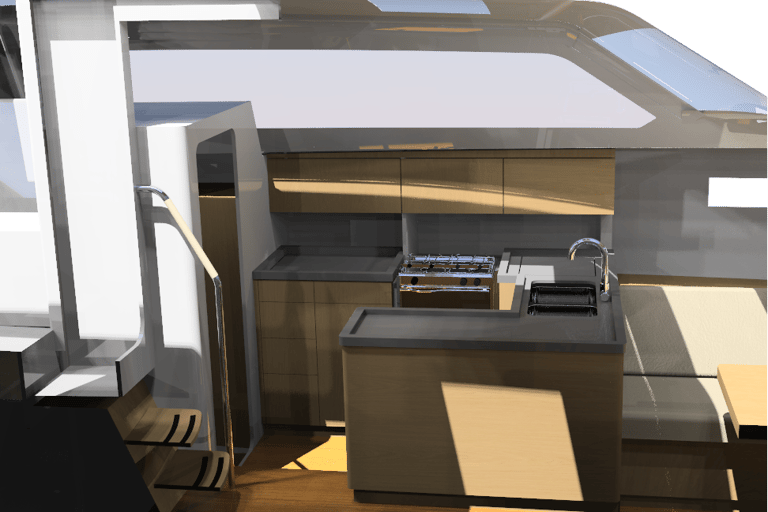 M44 Transat sail yacht design interior