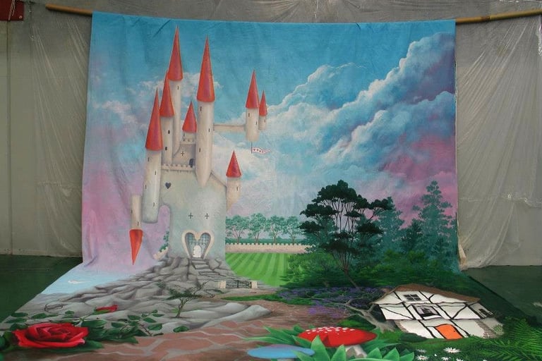Alice in Wonderland stage backdrop