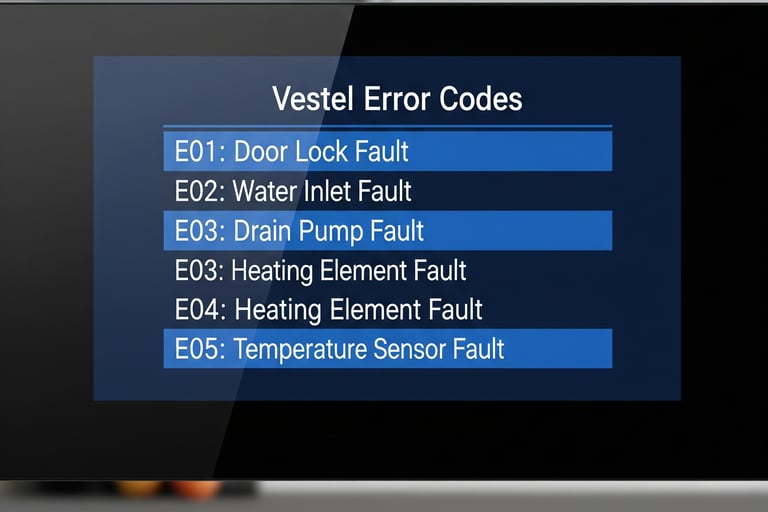 Vestel Arıza Kodu