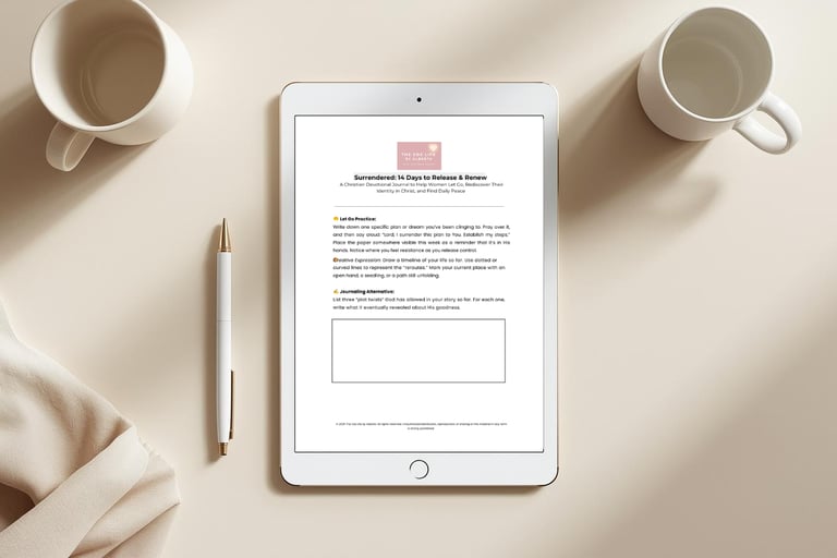 Christian journaling to release control, find emotional freedom, and trust God daily