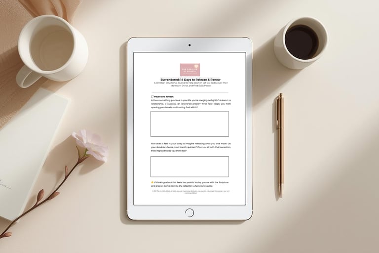 Christian journaling to release control, find emotional freedom, and trust God daily