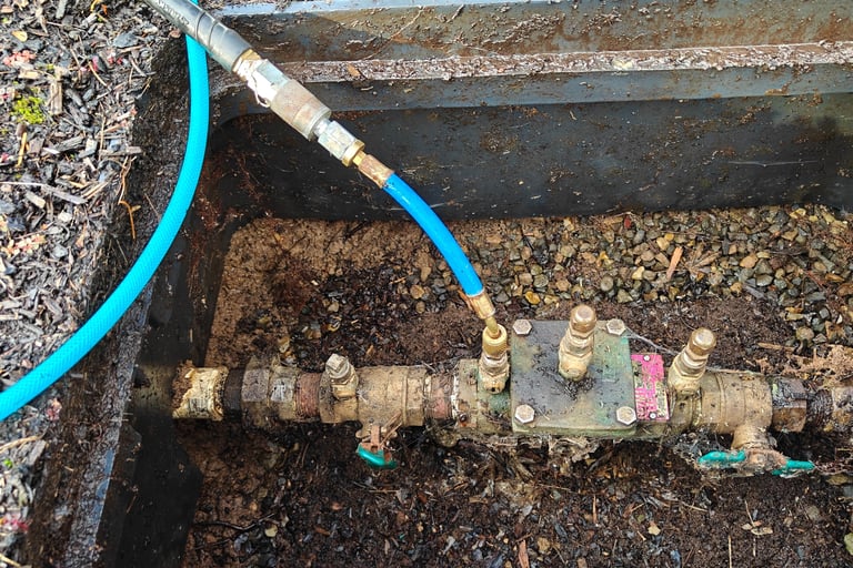 Blowout sprinkler irrigation winterization Near Portland cedar mill Lake oswego west linn Tigard Be