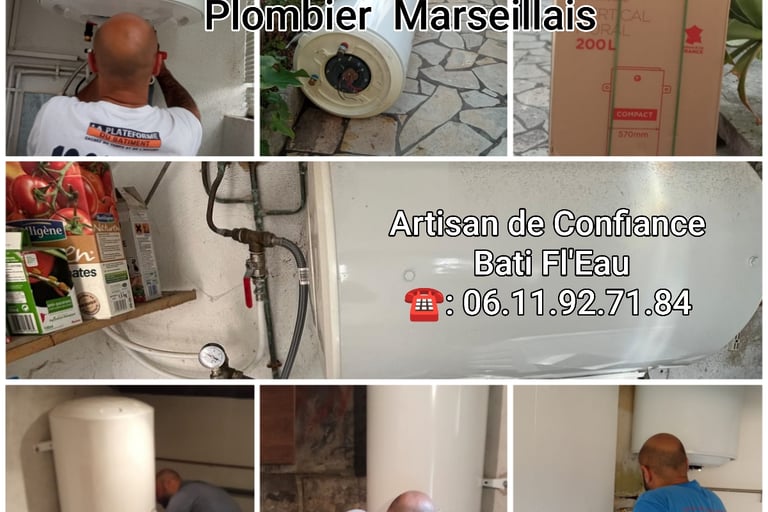 pose de chauffe-eau par Bati Fl'Eau plombier de confiance experite à Marseille