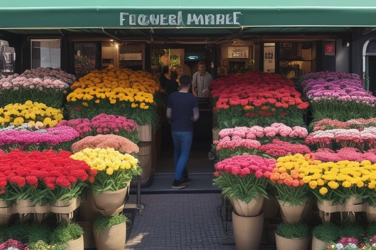 flower market stand