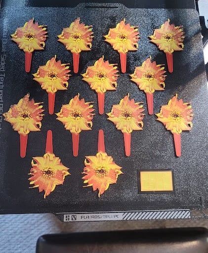 Cactus Flower Cup Cake Toppers