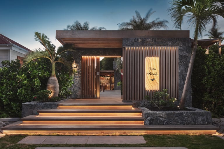 villa noah entrance in st barths st jean's beach