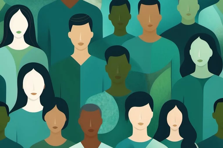 Representation of diverse clients who may attend online group therapy