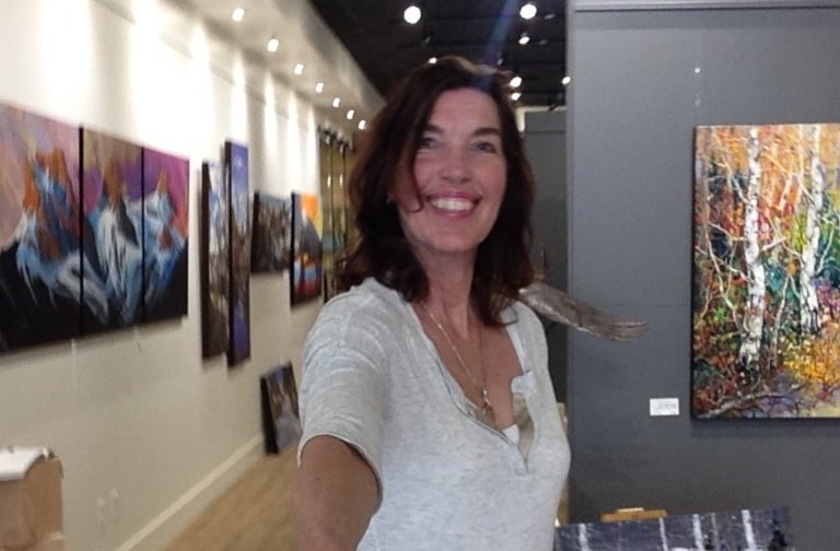 gallery manager and artist Christine Perrin