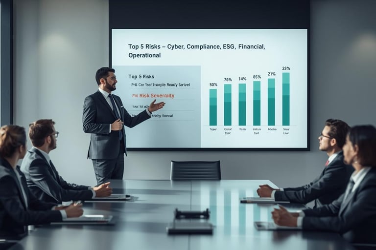 a man in a suit and tie is giving a presentation