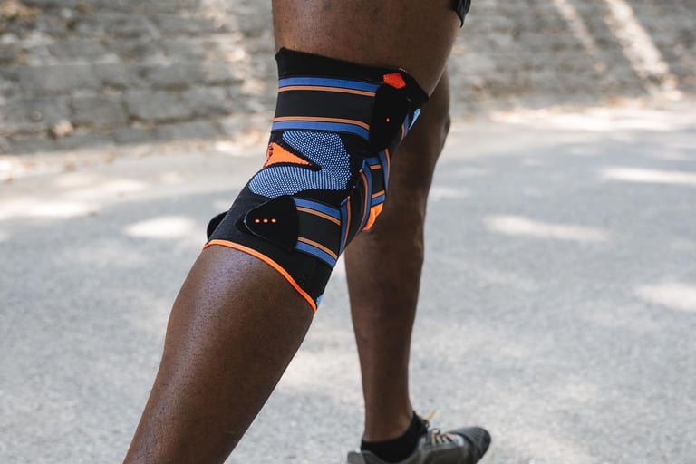 mouvement d'un homme qui marche partant une orthèse.