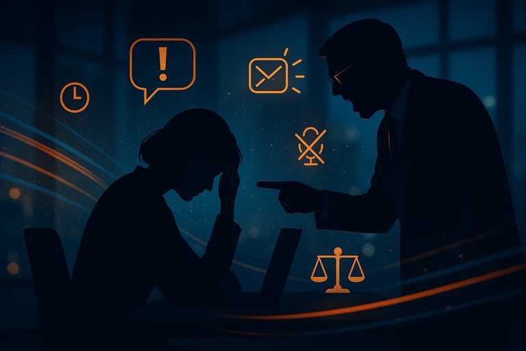 Ilustração: Assédio Moral e Sexual