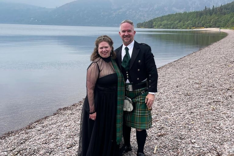 a wedding couple on a beach