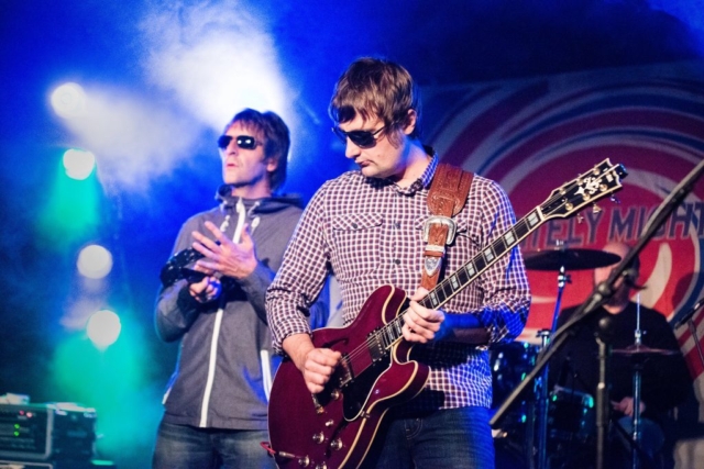 Definitely Mightbe Oasis tribute band playing before the Knebworth Oasis Tour