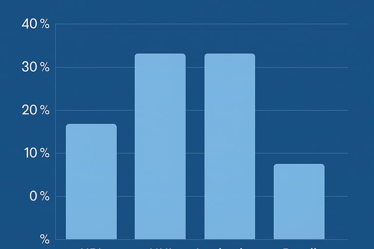   graph - based investment chart showing percentage of different investors investing in Real Estate 