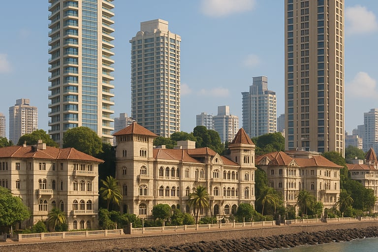 a large building with a boat in the water