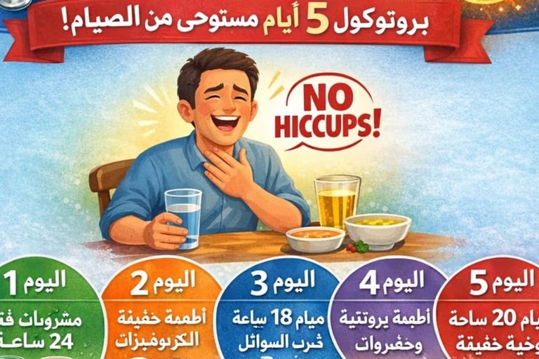 _🩺🤧✨ الزغطة  وداعًا للفواق (Singultus)!  بروتوكول 5 أيام مستوحى من الصيام (6)