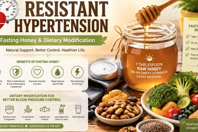 🍯Resistant Hypertension:Fasting Honey&Dietary Modification