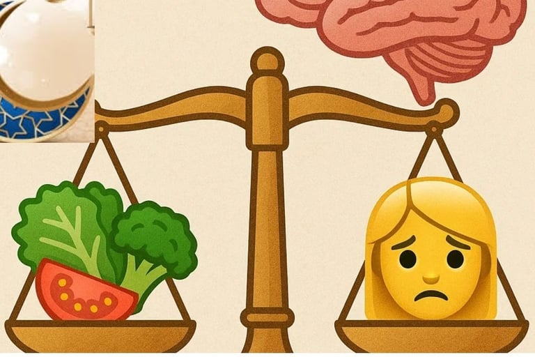 _🧠🌙 هل يساعد الصيام أم يفاقم اضطرابات الأكل؟ ⚖️🥗