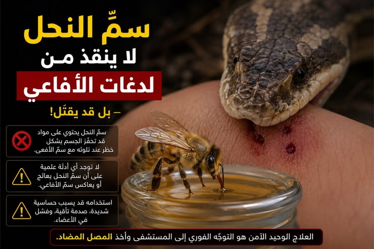 سمّ النحل لا ينقذ من لدغات الأفاعي — بل قد يقتل