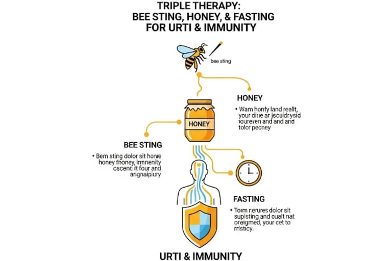 🐝🍯 Triple Therapy for URTI Forever : Bee Stings, Honey, and Fasting? 🌙