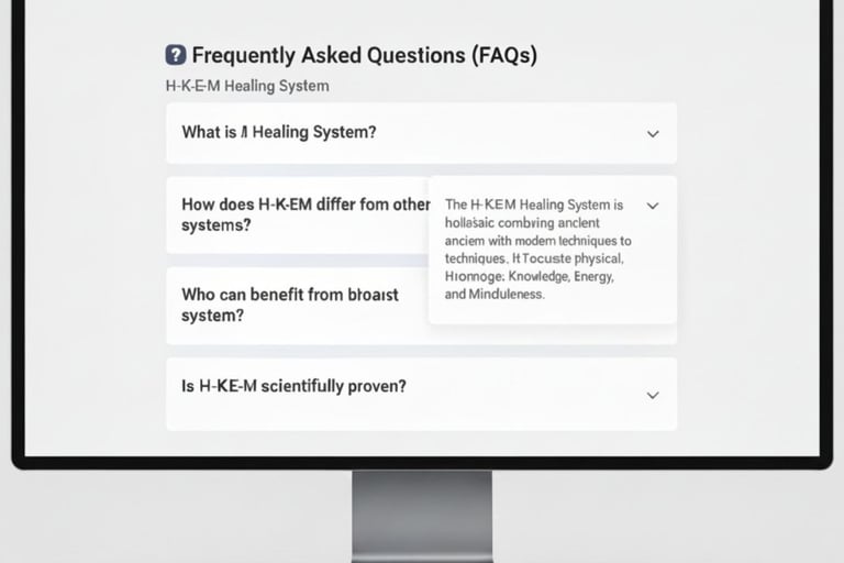 ❓ Frequently Asked Questions (FAQs) — H-K-E-M Healing System