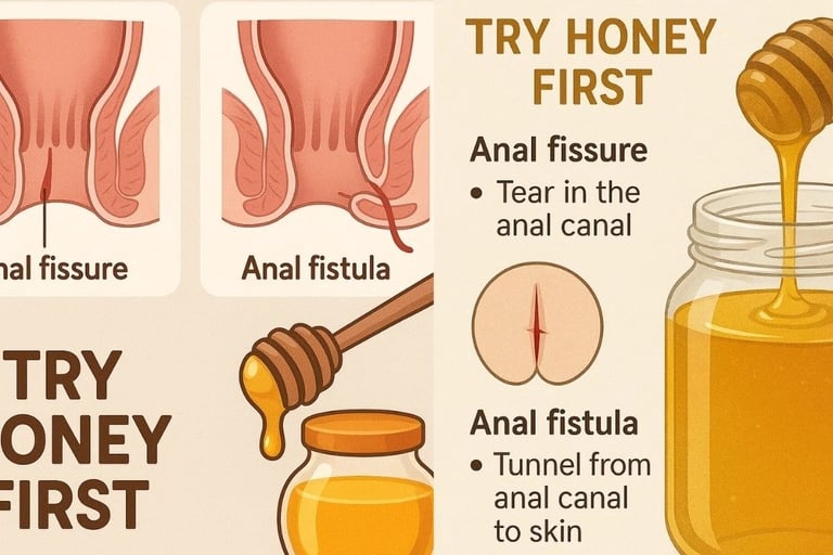 Anal Fissures and Fistulas try honey first