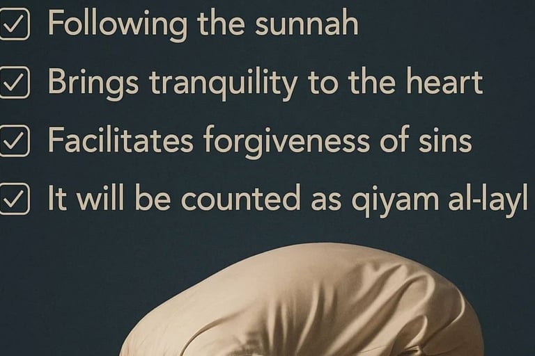 benefits of praying 2 rak'ahs before sleeping  