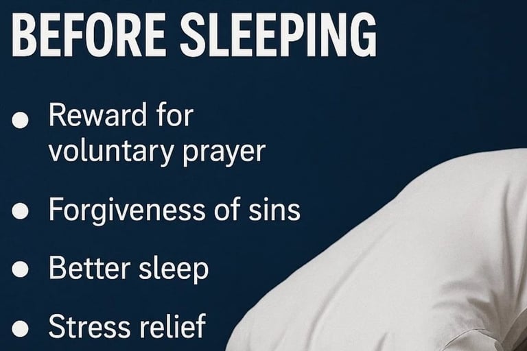 benefits of praying 2 rak'ahs before sleeping