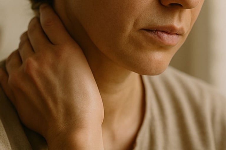 🩺 صرخة الرقبة وصمت الصيام وحرية العنق ورحلة الشفاء 🌙