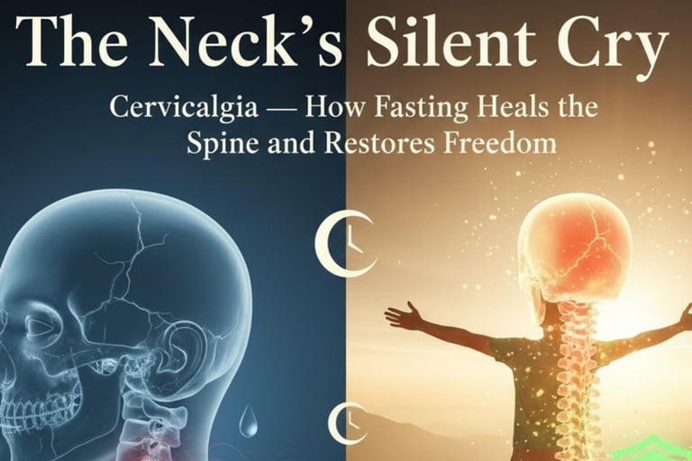 Discover how Dr. Hassan Al-Waraqi’s therapeutic fasting method relieves cervical pain (cervicalgia).