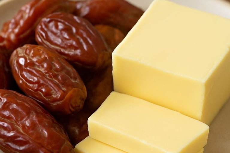🌴🧈 The Delight of Dates and Butter A Nutritious and Delicious Meal