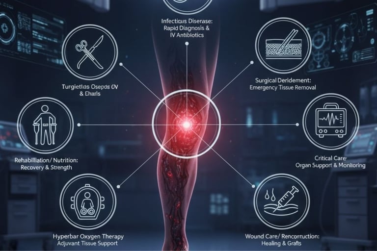 ๐ฆ Multidisciplinary Treatment: Flesh-Eating Disease (Necrotizing Fasciitis) ๐ฅ๐ฌ image
