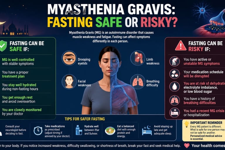 🌙🧠Myasthenia Gravis: Fasting Safe or Risky?