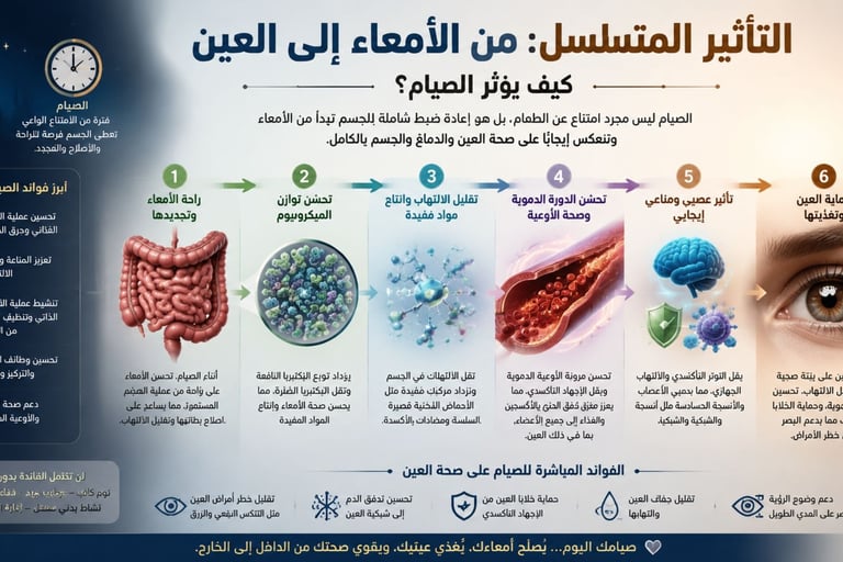 اكتشف العلاقة المذهلة بين بصمة العين وصحة الأمعاء. كيف يؤثر ميكروبيوم القولون على بصرك؟ وما الفرق بي