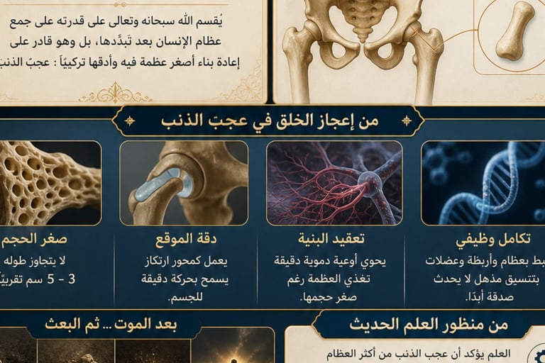 🕌عجب الذنب إعجاز الخلق والبعث في الإسلام✨🔬