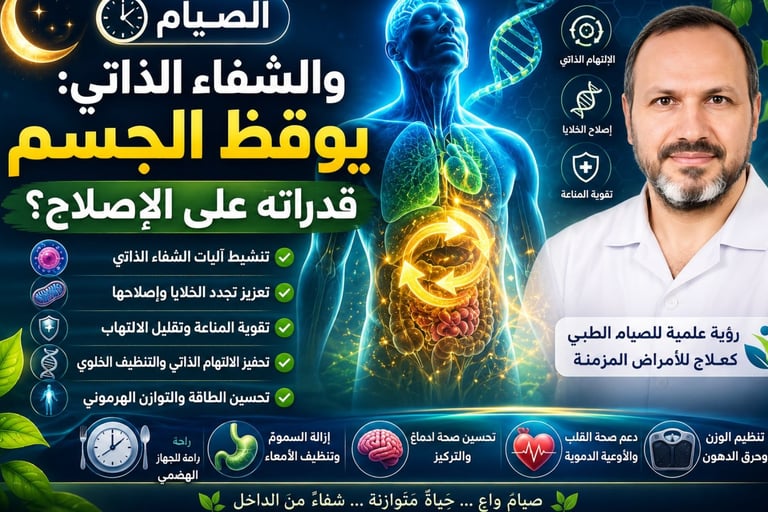 🌙الصيام والشفاء الذاتي:يوقظ الجسم قدراته على الإصلاح؟
