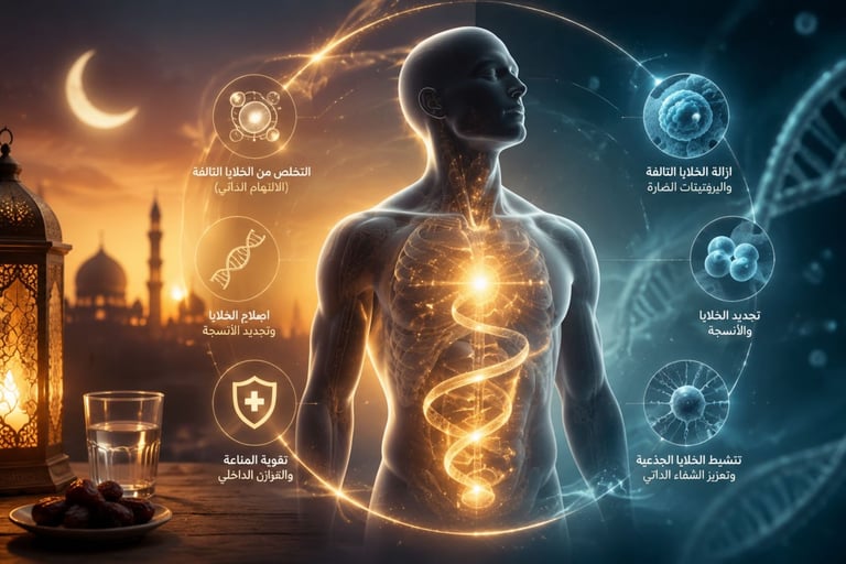 🌙الصيام والشفاء الذاتي:يوقظ الجسم قدراته على الإصلاح؟