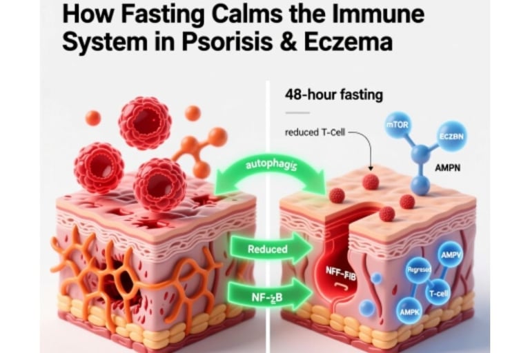 🧬 How Fasting Calms the Immune System in Psoriasis and Eczema