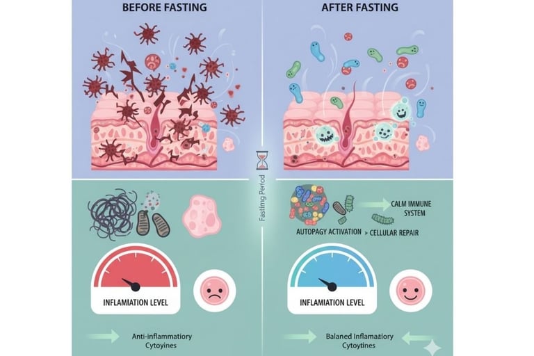 🧬 How Fasting Calms the Immune System in Psoriasis and Eczema