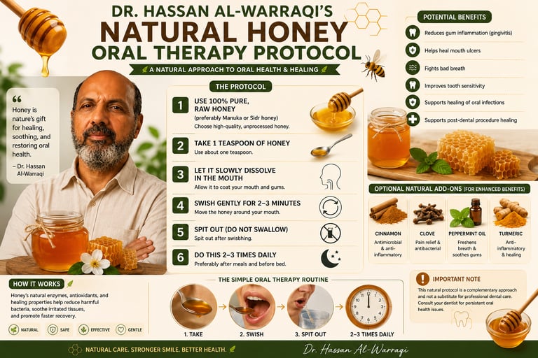 🍯 Dr. Hassan Al-Warraqi’s Natural Honey Oral Therapy Protocol
