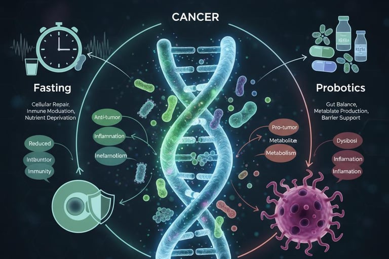 image photo/graphic 🧬 Microbiome, Fasting, and Probiotics: How They Influence Cancer